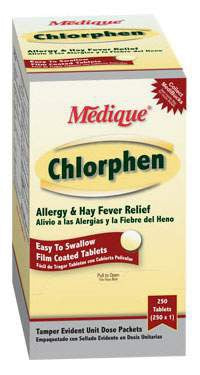 Allergy Relief Chlorphen 4 mg Strength Tablet 1 per Box - BeHope