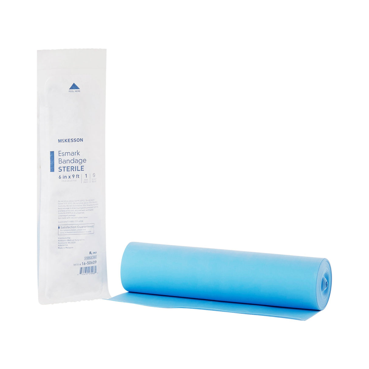 Esmark Compression Bandage McKesson 6 Inch X 3 Yard No Closure Blue Sterile High Compression - BeHope