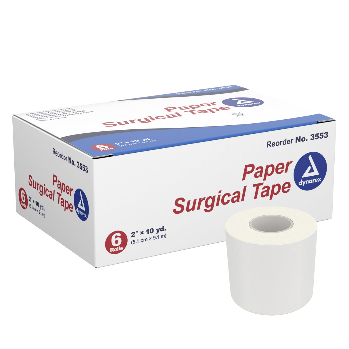 Medical Tape Dynarex® White 2 Inch X 10 Yard Paper NonSterile - BeHope
