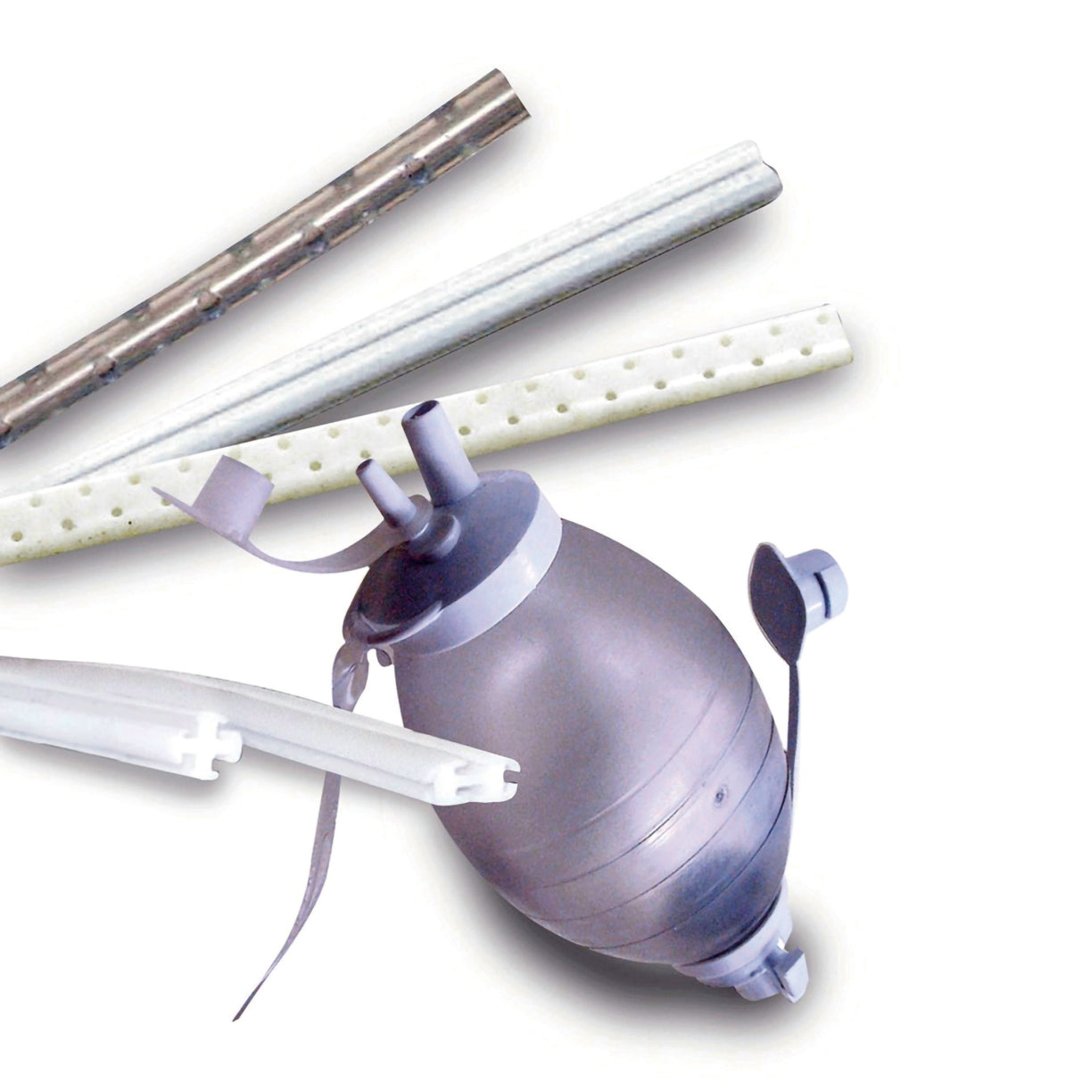 Wound Drain Tube S-Vac® Round Hubless Type With Trocar 4 Channel Type 10 Fr. Size Sterile - BeHope