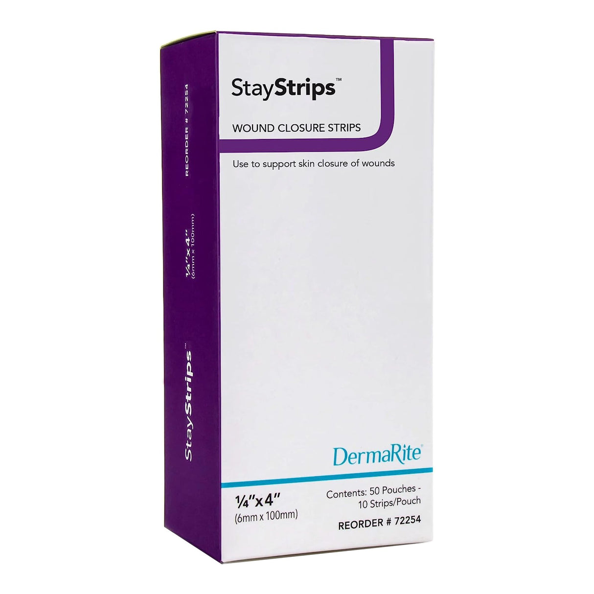 Skin Closure Strip StayStrips® 1/4 X 4 Inch Nonwoven Material Flexible Strip White - BeHope