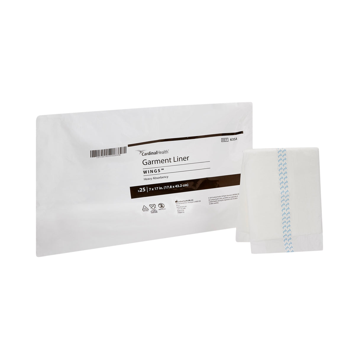 Incontinence Liner Wings™ 7 X 17 Inch Moderate Absorbency Polymer Core One Size Fits Most - BeHope