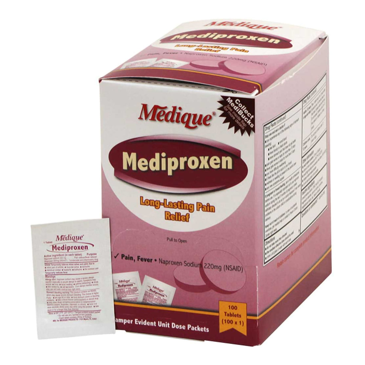 Pain Relief Mediproxen 220 mg Strength Naproxen Sodium Tablet 100 per Box - BeHope