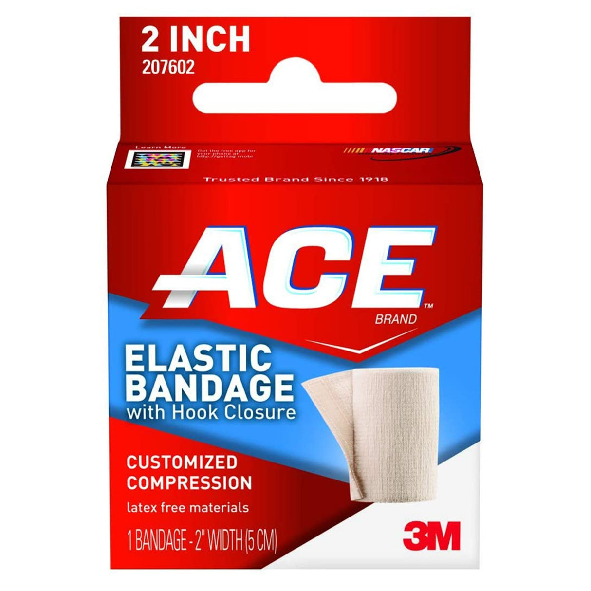 Elastic Bandage 3M™ ACE™ 2 Inch X 4.2 Foot Single Hook and Loop Closure Tan NonSterile Standard Compression - BeHope
