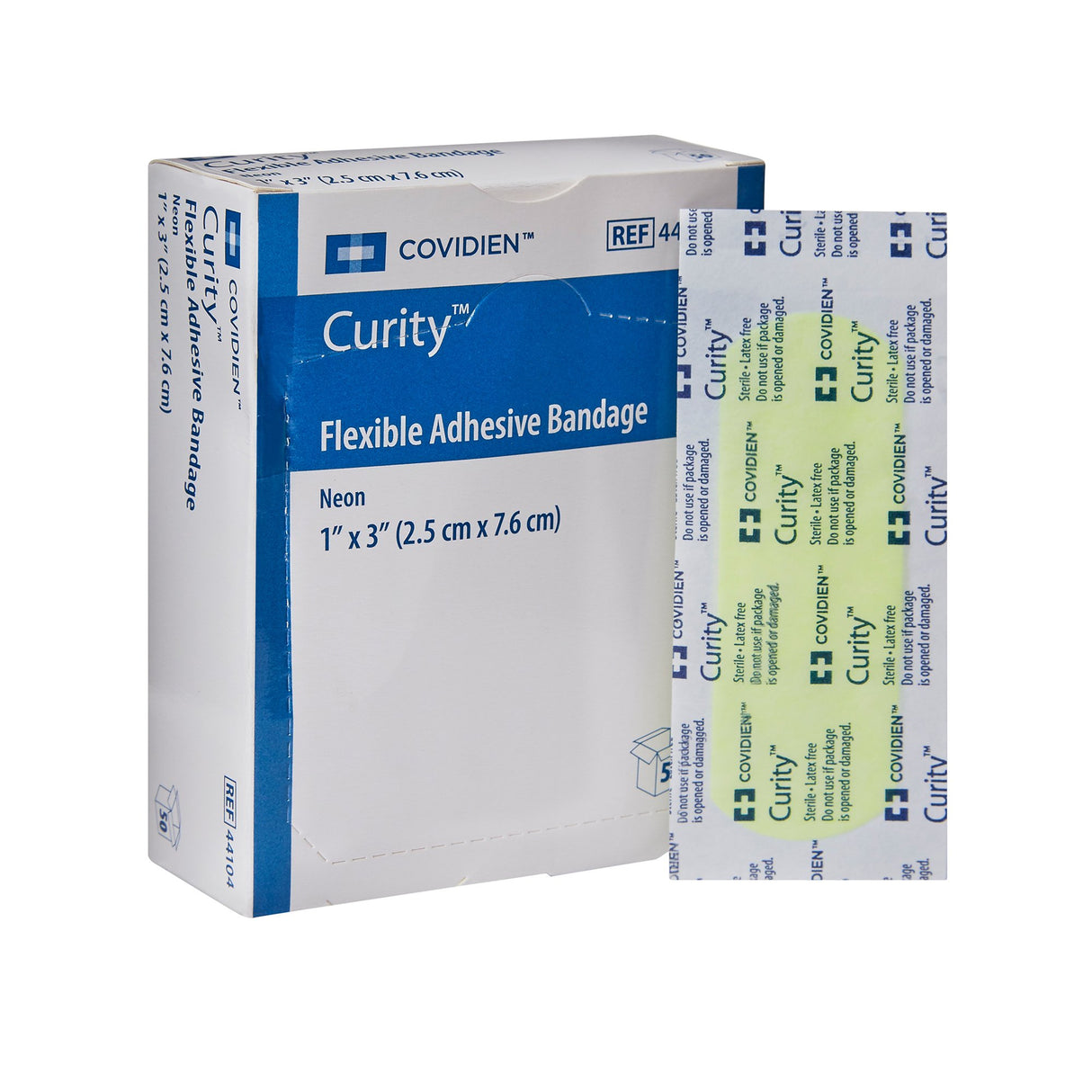 Adhesive Strip Curity™ Fabric Neon 1 X 3 Inch Sterile - BeHope
