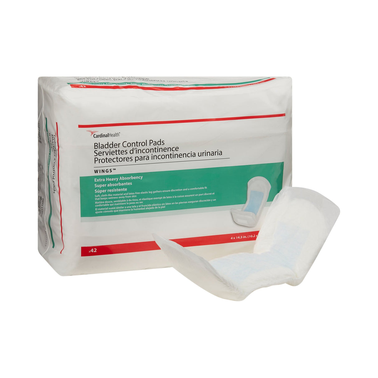 Bladder Control Pad Sure Care™ 4 X 14-1/2 Inch Heavy Absorbency Polymer Core One Size Fits Most - BeHope