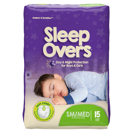 Unisex Youth Absorbent Underwear Cuties® Sleep Overs® Pull On with Tear Away Seams Small / Medium Disposable Heavy Absorbency - BeHope