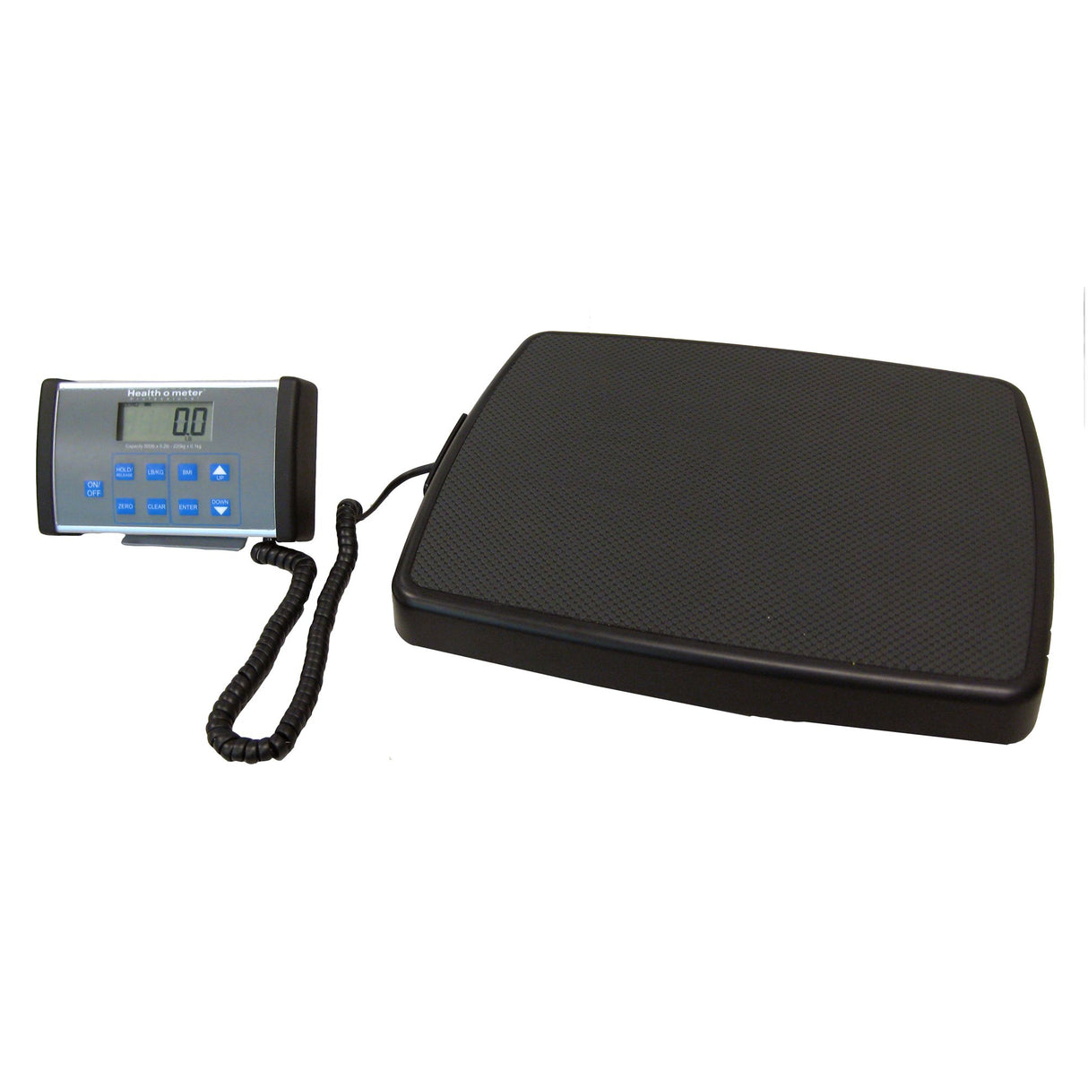 Floor Scale Health O Meter® LCD Display 660 lbs. / 300 kg Capacity Black AC Adapter / Battery Operated - BeHope