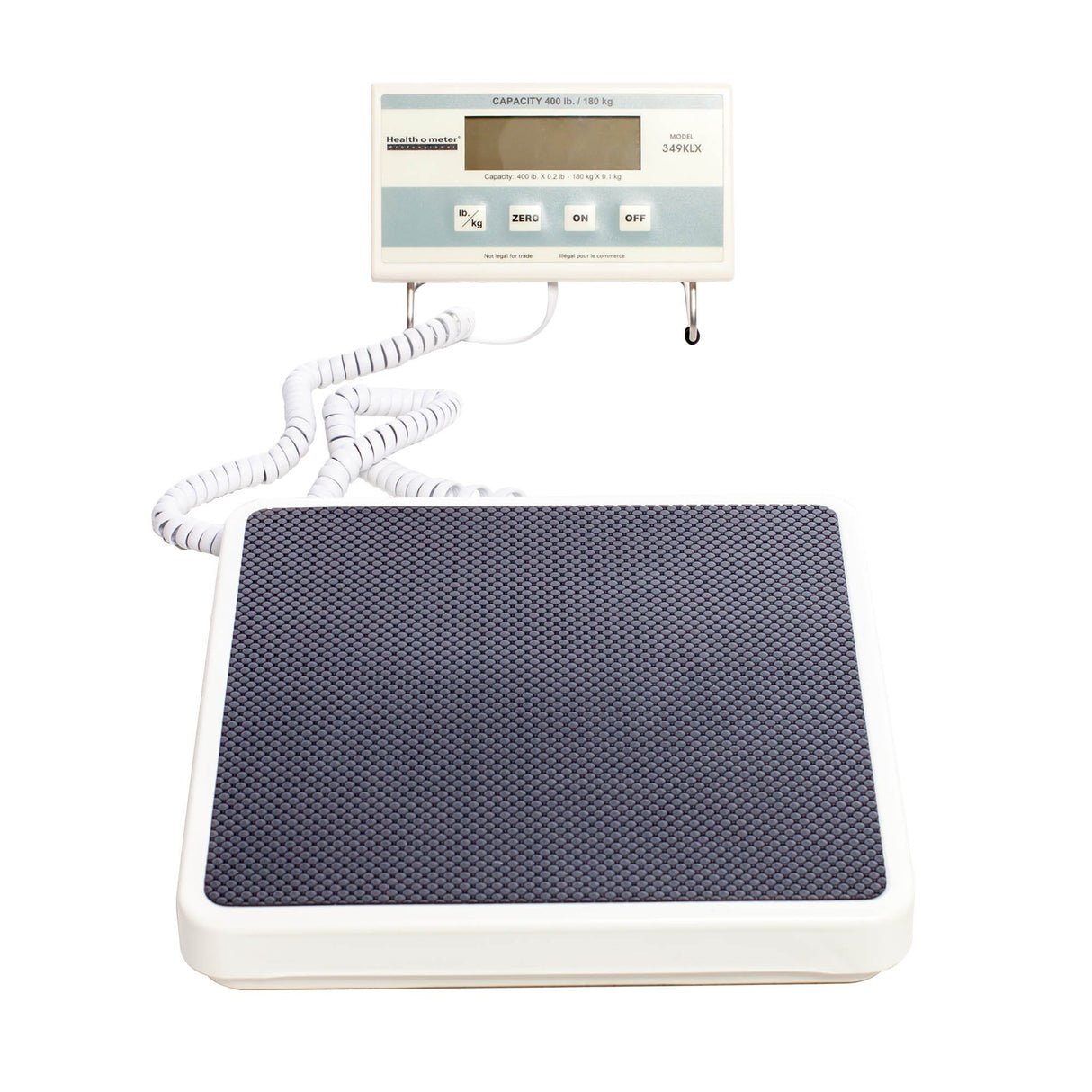 Floor Scale Health O Meter® LCD Display 400 lbs. / 181 kg Capacity White AC Adapter / Battery Operated - BeHope