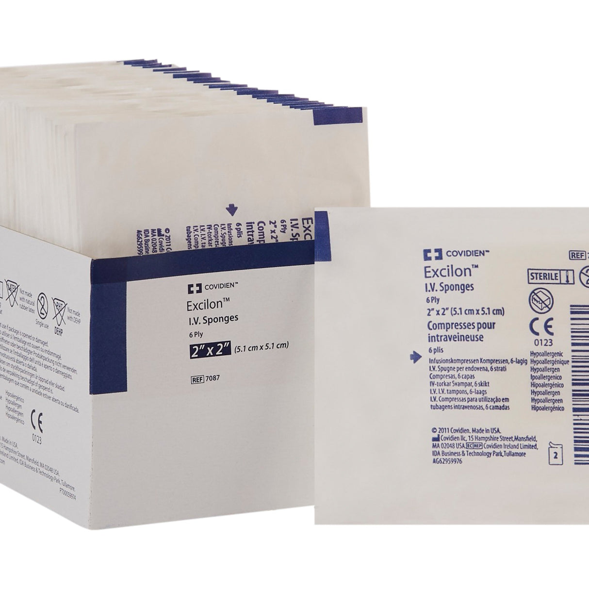 I.V. Sponge Excilon™ 2 X 2 Inch 6-Ply Sterile 2 per Pack - BeHope
