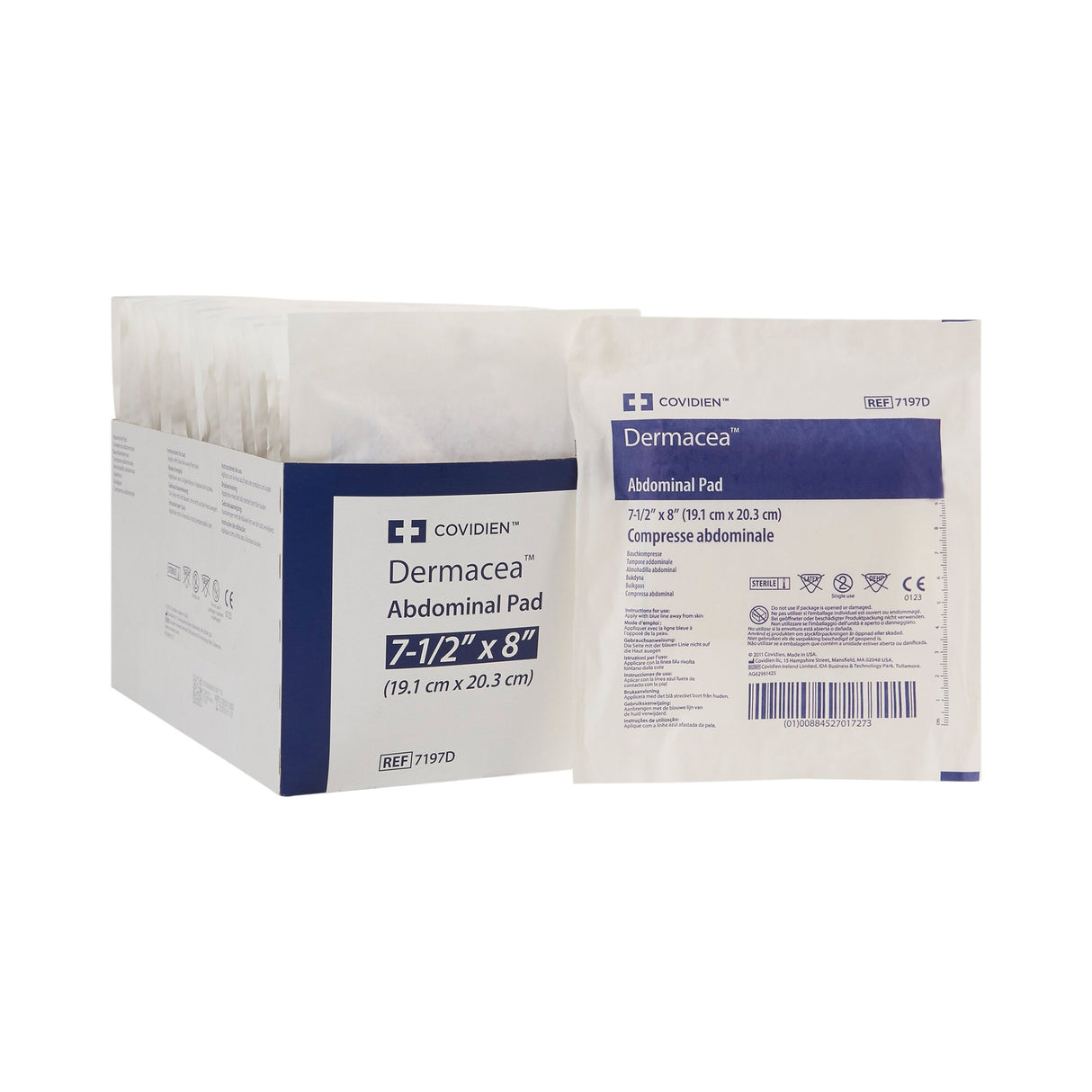 Abdominal Pad Dermacea™ 7-1/2 X 8 Inch Sterile 1 per Pack - BeHope