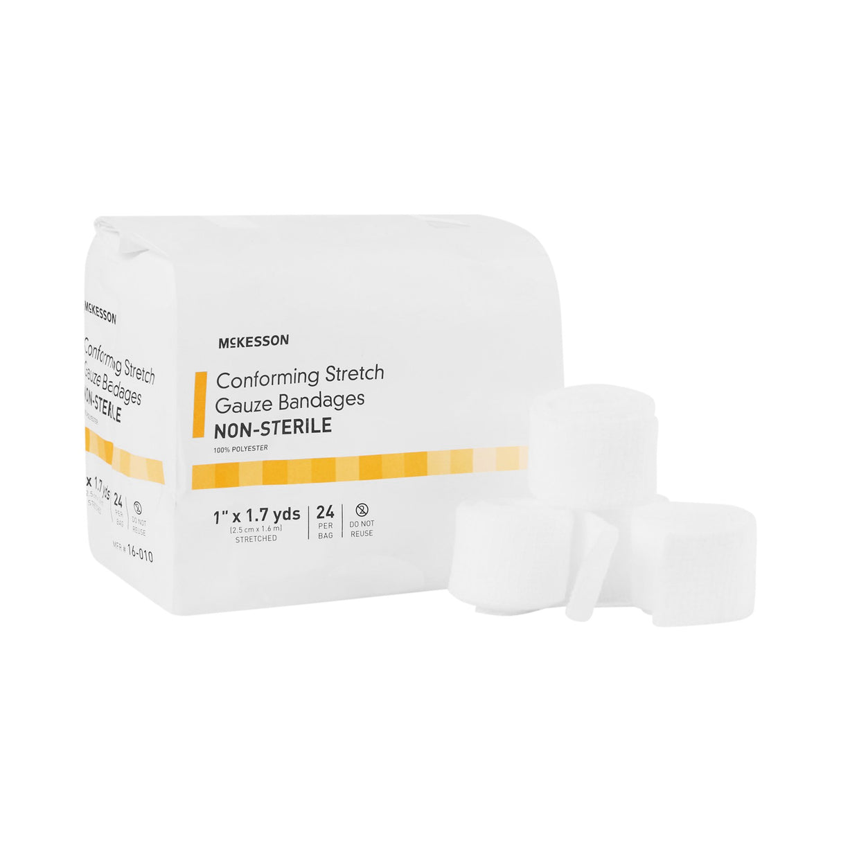 Conforming Bandage McKesson 1 Inch X 1-7/10 Yard NonSterile 24 per Pack - BeHope