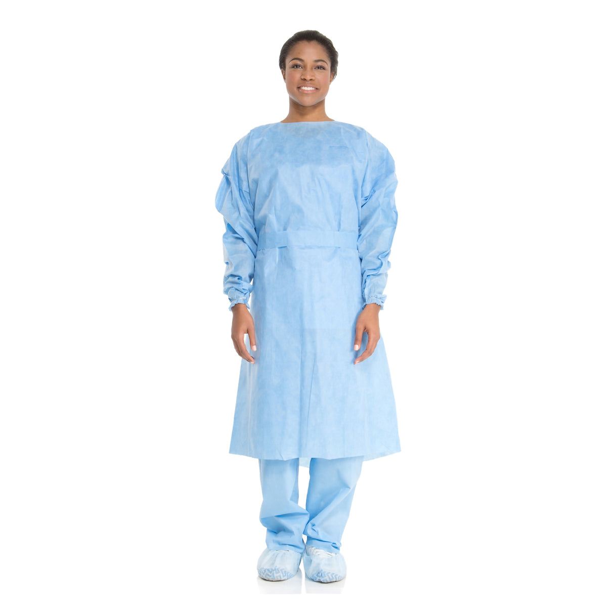 Protective Procedure Gown Halyard Tri-Layer X-Large Blue NonSterile AAMI Level 2 Disposable - BeHope