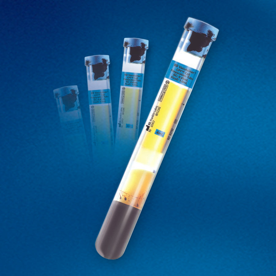 BD Vacutainer® CPT™ Cell Preparation Tube Sodium Heparin / Separator Gel Additive 8 mL Conventional Closure Glass Tube - BeHope