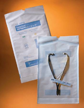 Sterilization Pouch Ethylene Oxide (EO) Gas / Steam 3-1/2 X 8 Inch Transparent / White Self Seal Paper / Film - BeHope