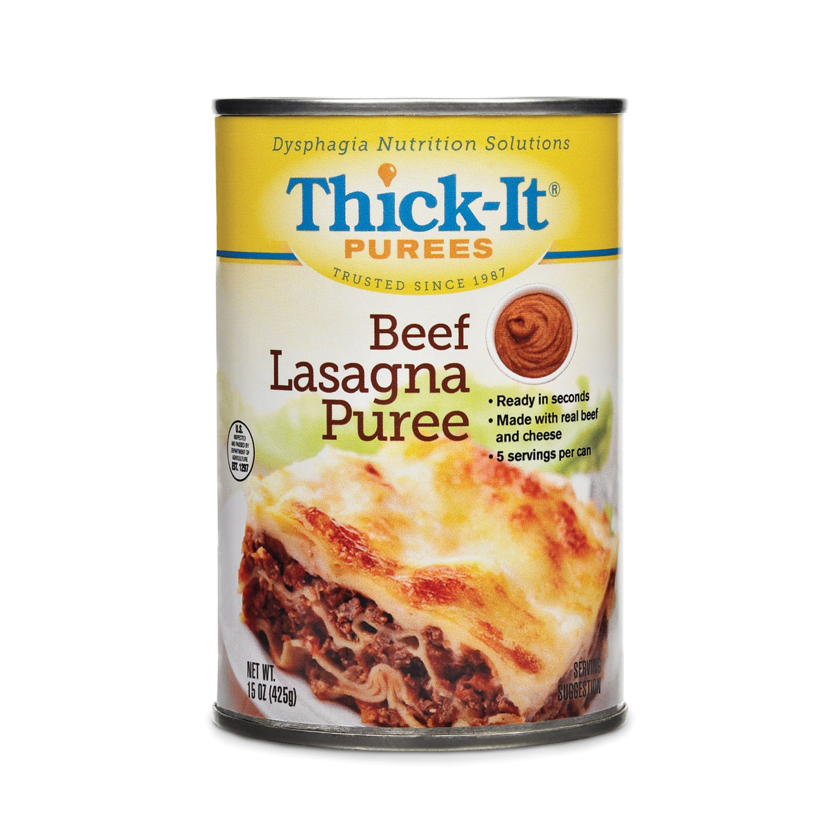 Thickened Food Thick-It® 15 oz. Can Beef Lasagna Flavor Puree IDDSI Level 4 Extremely Thick/Pureed - BeHope