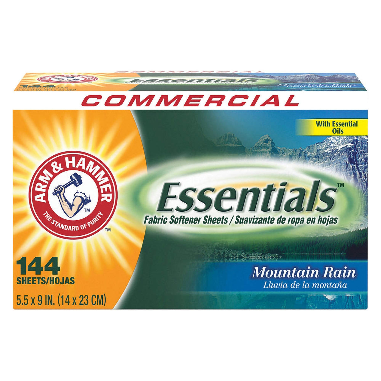 Fabric Softener Arm & Hammer® Essentials® 144 Count Box Sheet Mountain Fresh Scent - BeHope