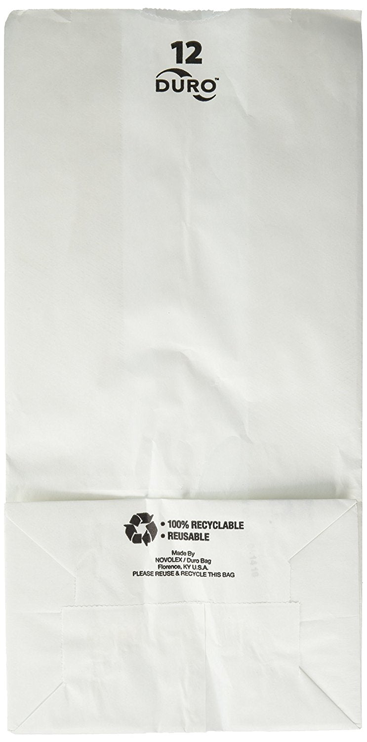 Grocery Bag Duro® White Virgin Paper #12 - BeHope