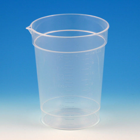 Specimen Container with Pour Spout 2-1/8 X 3-7/16 Inch 192 mL (6.5 oz.) Without Closure Unprinted NonSterile - BeHope