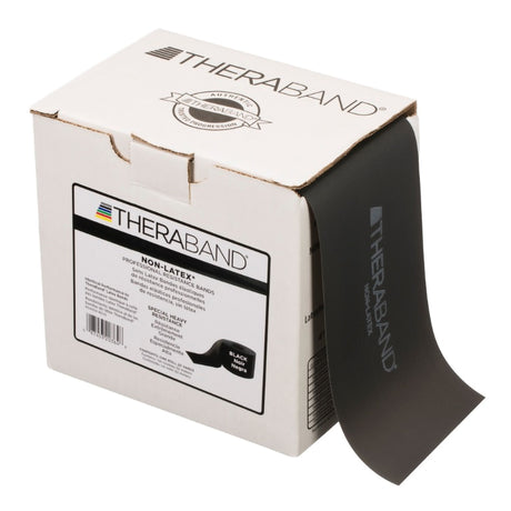 Exercise Resistance Band TheraBand® Black 6 Inch X 25 Yard X-Heavy Resistance - BeHope