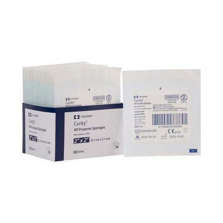 Nonwoven Sponge Curity™ 2 X 2 Inch 4-Ply Sterile 2 per Pack - BeHope