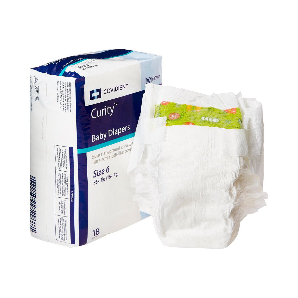 Unisex Baby Diaper Cardinal Health™ Wings™ Size 6 / 2X-Large Disposable Heavy Absorbency - BeHope