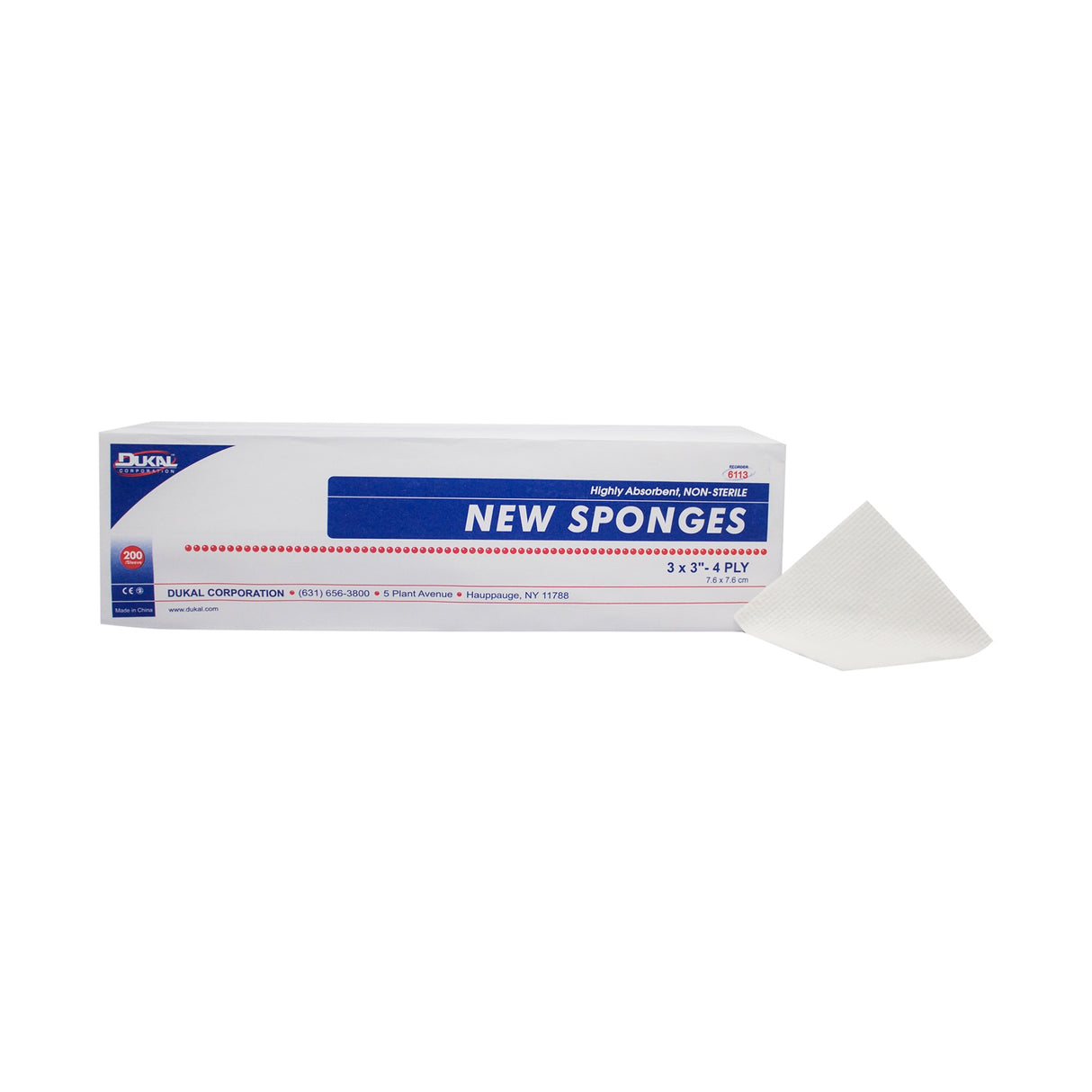Nonwoven Sponge Dukal™ 3 X 3 Inch 4-Ply NonSterile 200 per Pack - BeHope