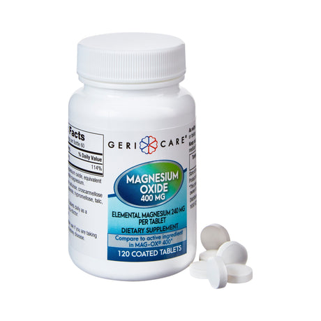 Mineral Supplement Geri-Care® Magnesium Oxide 400 mg Strength Tablet 120 per Bottle - BeHope