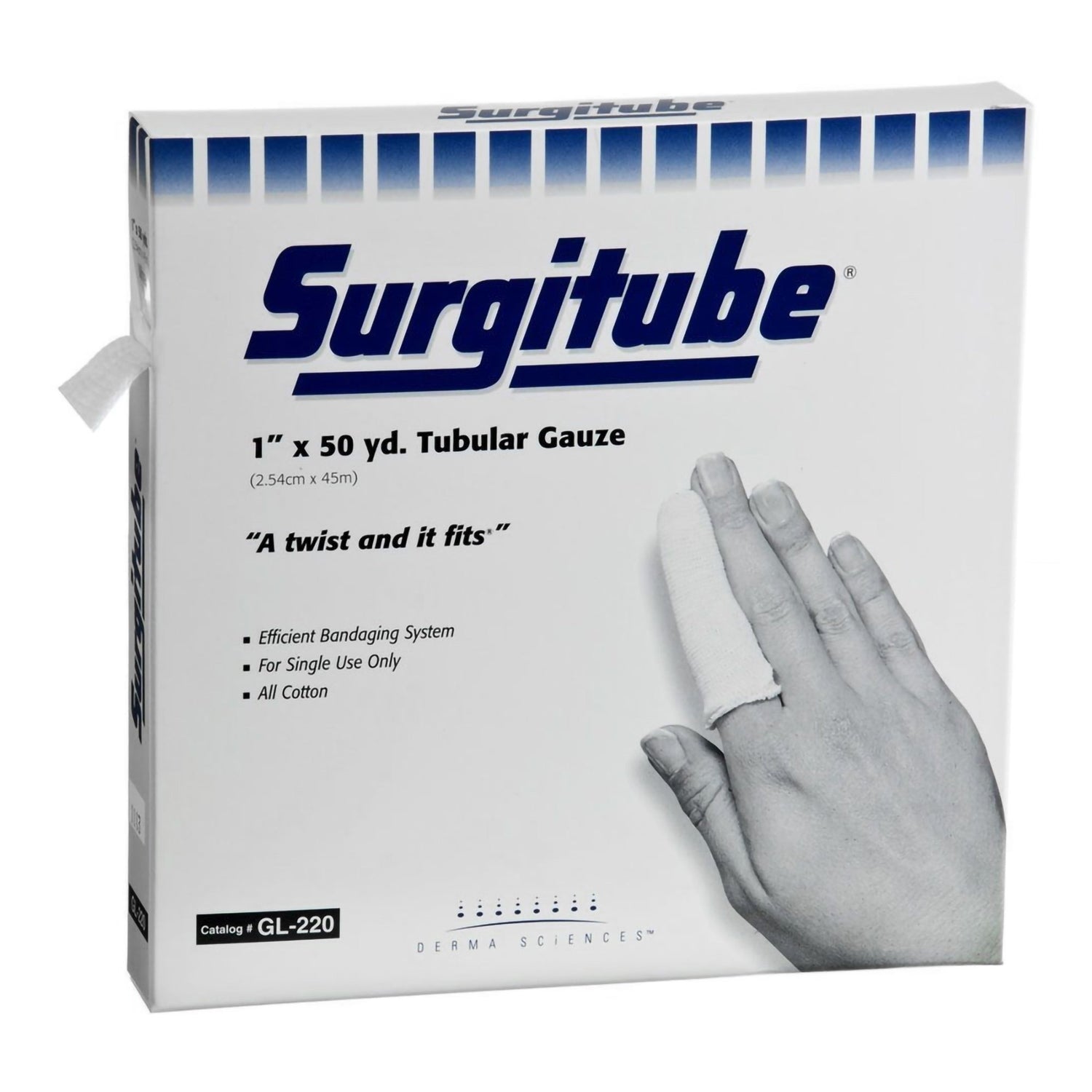 Tubular Retainer Dressing Surgitube® Cotton 1 Inch X 50 Yard Size 2 White Large Finger / Toe NonSterile - BeHope