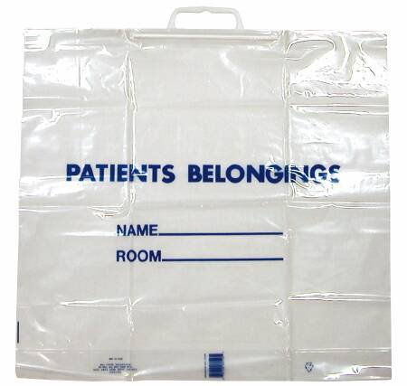 Patient Belongings Bag DawnMist 18-1/2 X 20 Inch Plastic Snap Closure Clear - BeHope