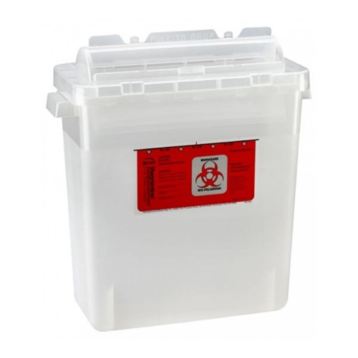 Sharps Container Bemis™ Sentinel Translucent Base 10 H X 5-1/4 W X 11 D Inch Horizontal Entry 1.25 Gallon - BeHope