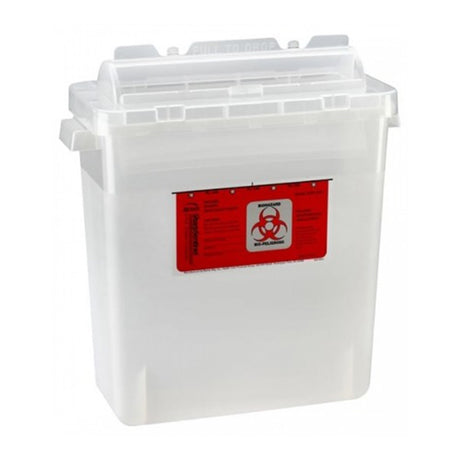 Sharps Container Bemis™ Sentinel Translucent Base 10 H X 5-1/4 W X 11 D Inch Horizontal Entry 1.25 Gallon - BeHope