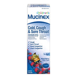 Children's Cold and Cough Relief Children's Mucinex® 325 mg - 10 mg - 200 mg - 5 mg / 10 mL Strength Liquid 4 oz. - BeHope