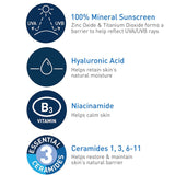 Sunscreen CeraVe® Hydrating Mineral Sunscreen Face SPF 30 Lotion 2.5 oz. Tube - BeHope