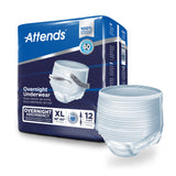 Unisex Adult Absorbent Underwear Attends Overnight Pull On with Tear Away Seams X-Large Disposable Heavy Absorbency