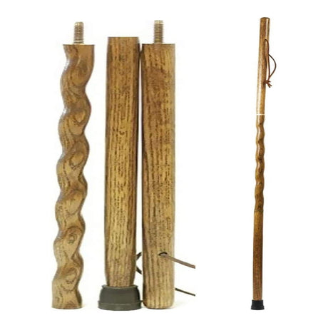 Walking Stick Brazos™ Twisted Traveler's Stick Wood 55 Inch Height Tan Oak - BeHope