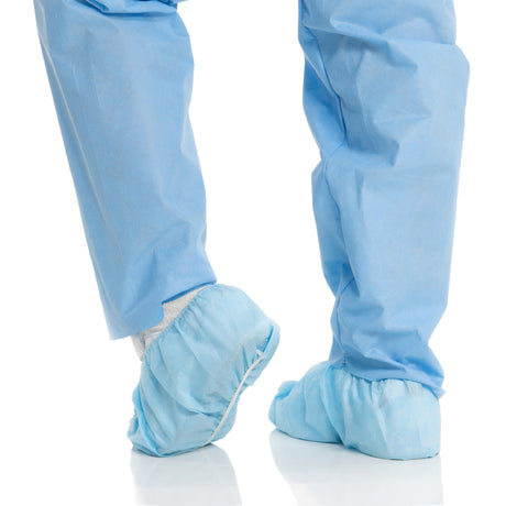 Shoe Cover Halyard One Size Fits Most Shoe High Without Tread Blue NonSterile - BeHope