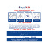 Hand-Based Carpal Tunnel Support Carpal AID® Patch Plastic Left or Right Hand Clear Small - BeHope