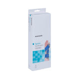 Wrist Brace with Thumb Spica McKesson Thumb Spica Nylon / Cotton-Terry / Foam / Elastic / Spandex Right Hand Blue / Gray Small / Medium - BeHope