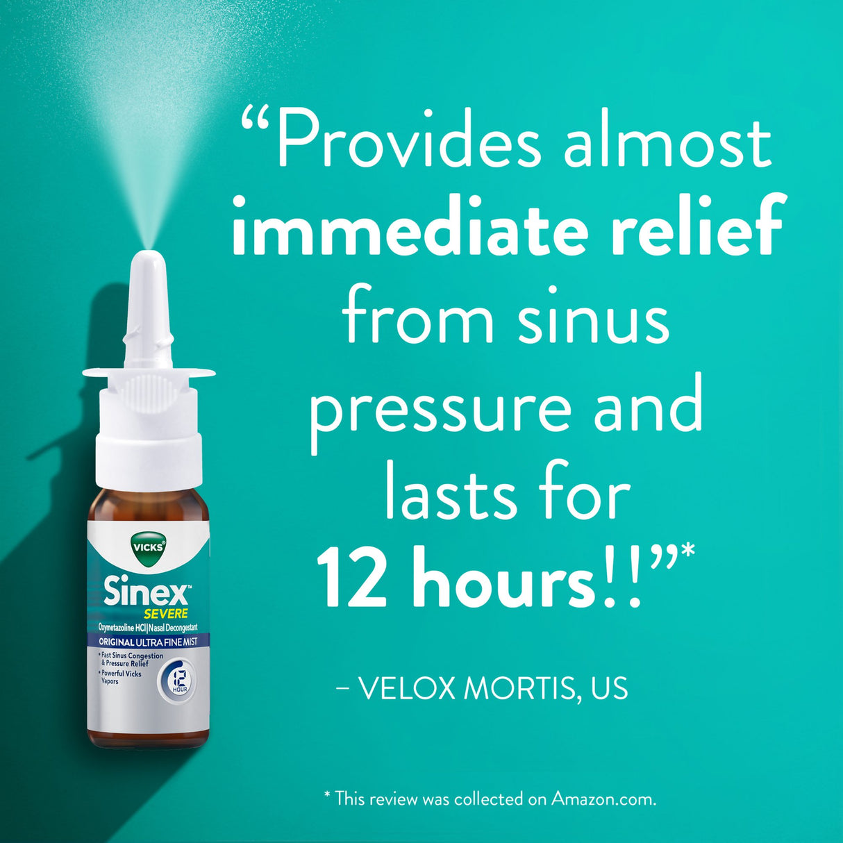 Nasal Decongestant Vicks® Sinex™ Severe 0.05% Nasal Spray 0.5 oz. - BeHope
