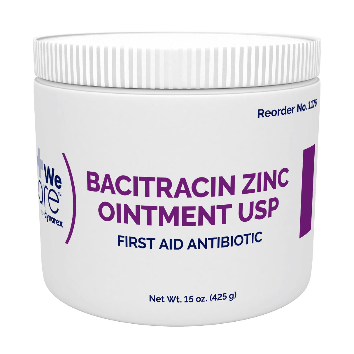 First Aid Antibiotic Bacitracin Zinc WeCare™ Ointment 15 oz. Jar - BeHope