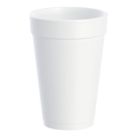 Insulated Drinking Cup Dart® 16 oz. White Styrofoam Disposable - BeHope