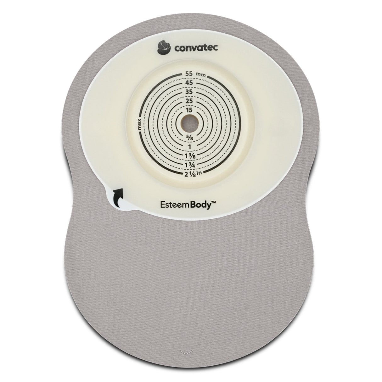 Ostomy Pouch Esteem Body™ One-Piece System 9 Inch Length Deep Convex, Trim To Fit 10 to 45 mm Stoma Closed End - BeHope