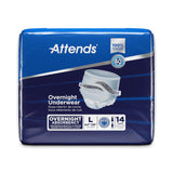 Unisex Adult Absorbent Underwear Attends Overnight Pull On with Tear Away Seams Large Disposable Heavy Absorbency