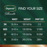 Female Adult Absorbent Underwear Depend® Silhouette® Waistband Style Medium Disposable Heavy Absorbency - BeHope