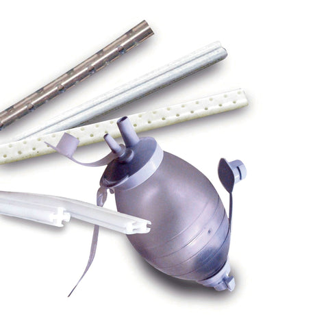 Wound Drain Tube S-Vac® Round Hubless Type With Trocar 4 Channel Type 10 Fr. Size Sterile - BeHope