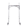 Dual Release Folding Walker with Wheels Adjustable Height McKesson Aluminum Frame 350 lbs. Weight Capacity 32 to 39 Inch Height - BeHope