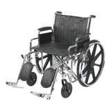 Bariatric Wheelchair McKesson Dual Axle Desk Length Arm Swing-Away Elevating Legrest Black Upholstery 22 Inch Seat Width Adult 450 lbs. Weight Capacity - BeHope
