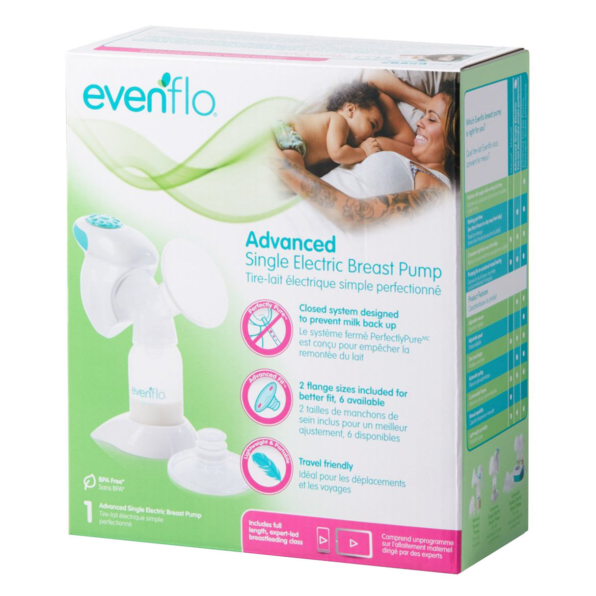 Single Electric Breast Pump Evenflo Advanced - BeHope