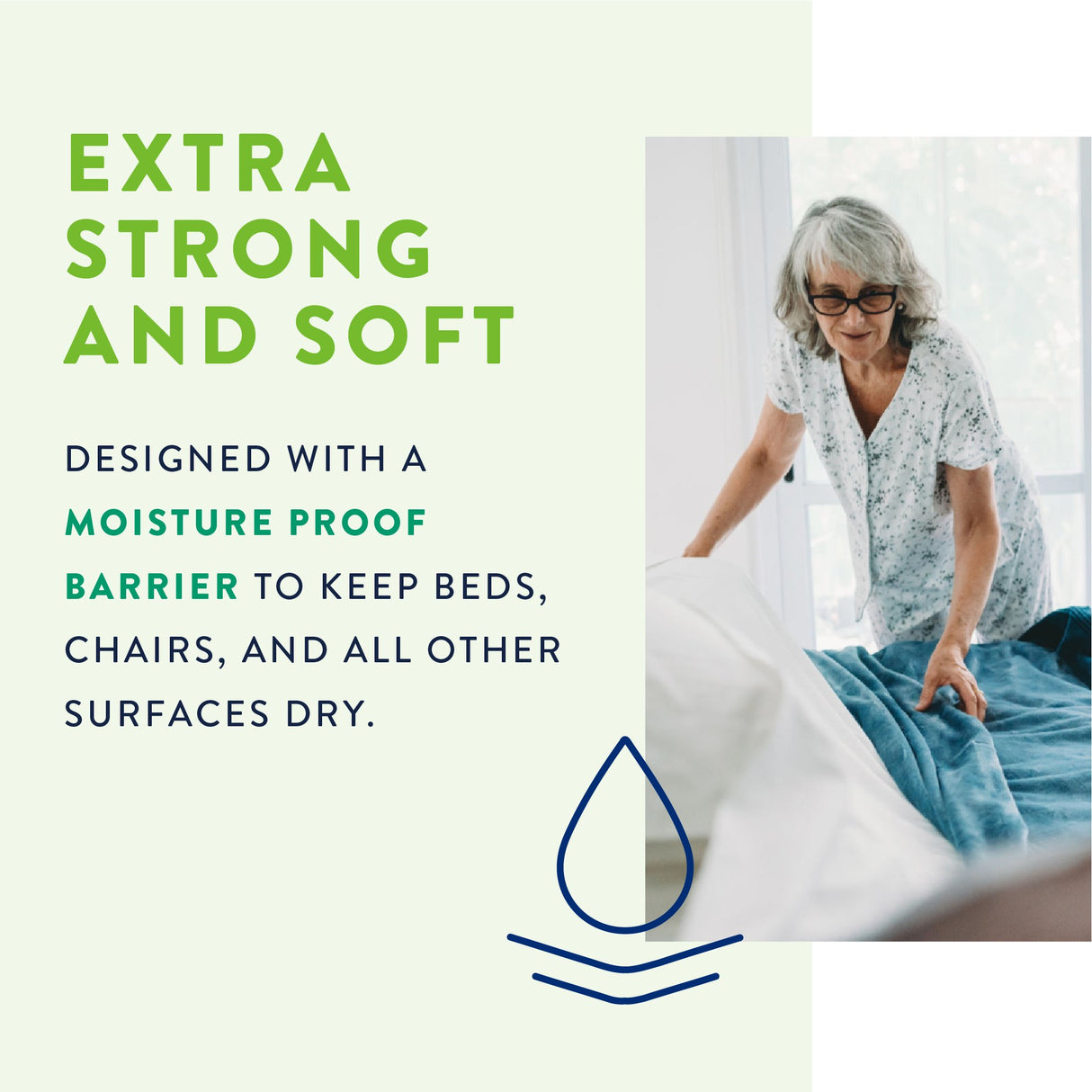 Disposable Underpad Prevail® Total Care™ 30 X 30 Inch Super Absorbent Core Heavy Absorbency - BeHope